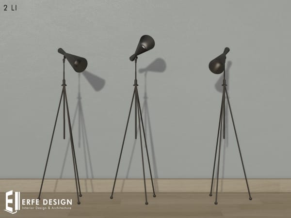 Metal local floor light 2LI [Erfe Design] *