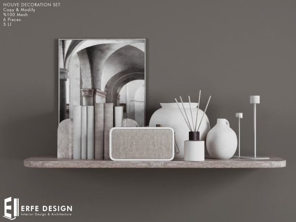 Nouve decoration set 5  LI  6pcs [Erfe Design] PACK