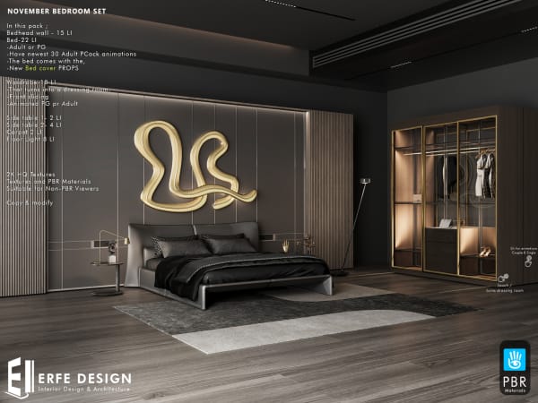 November Bedroom Set PG  PBR &amp; NonPBR [Erfe Design]*