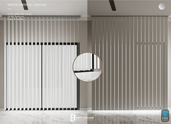Office Vertical Curtain 3 LI [Erfe Design]