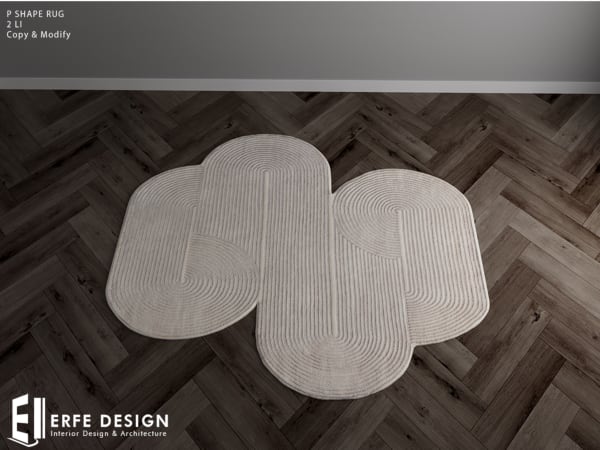 P Shape Rug [Erfe Design] *