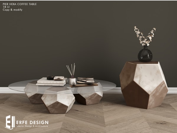 Hexa Pier middle table set 7 LI [Erfe Design] *