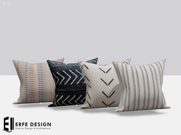 Riva Cushion Set 4 Different Colors 1 LI [Erfe Design] *
