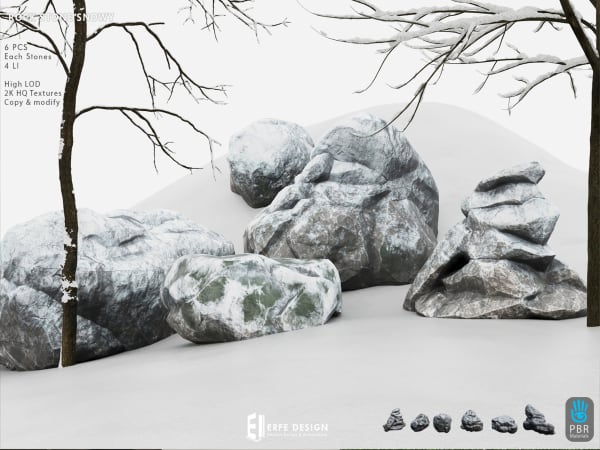 Rock StoneSnowy 6 Pieces [Erfe Design]*