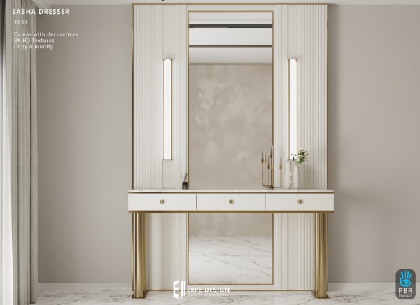 Sasha Dresser with Decors 10 LI PBR [Erfe Design]