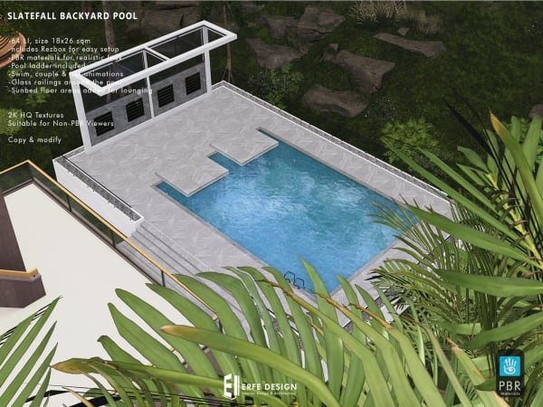 Slatefall Backyard POOL 64 LI [Erfe Design]*