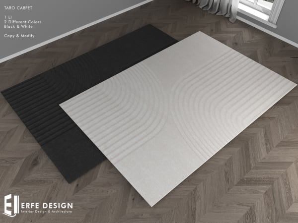 Taro Carpet set 2Pieces 1I [Erfe Design] *