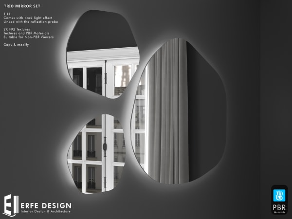 Trio Mirror set PBR 2 LI [Erfe Design] *
