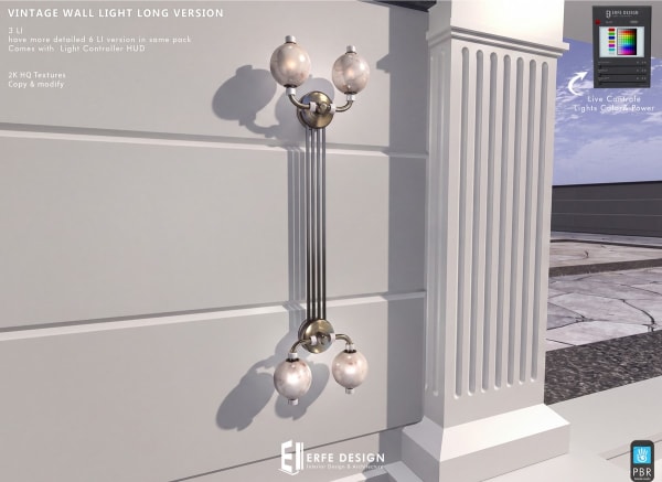 Vintage Wall light Long v. 3 LI
