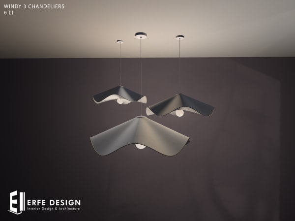 Windy 3 Chandeliers 6 LI [Erfe Design] *