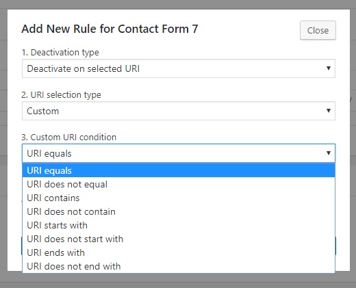 custom deactivation rules