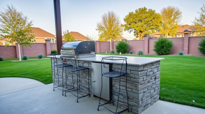 AI-generated outdoor kitchen preview