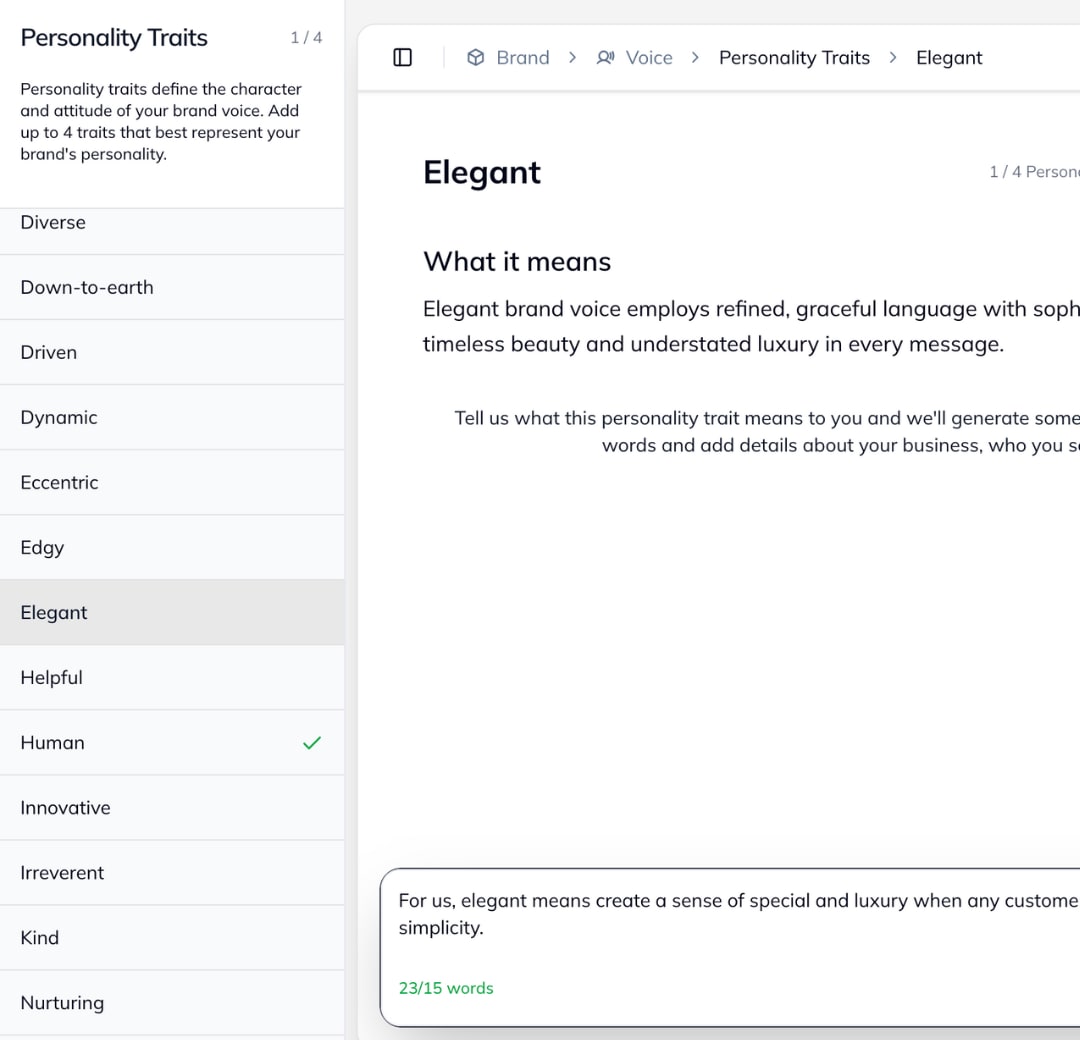 Add personality traits