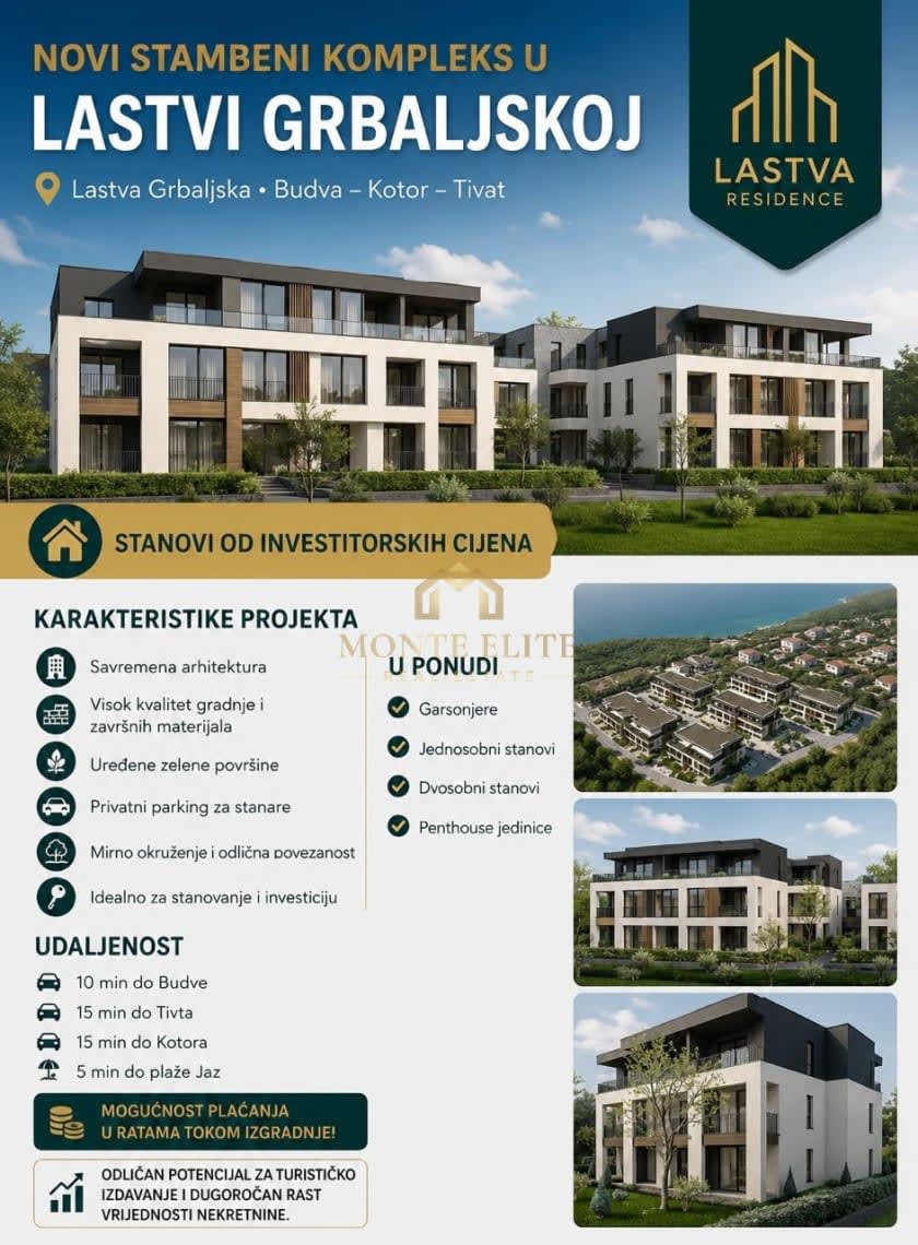 Kotor Lastva'da Yeni Yapı 2+1 Daire - 110.000 EUR 3