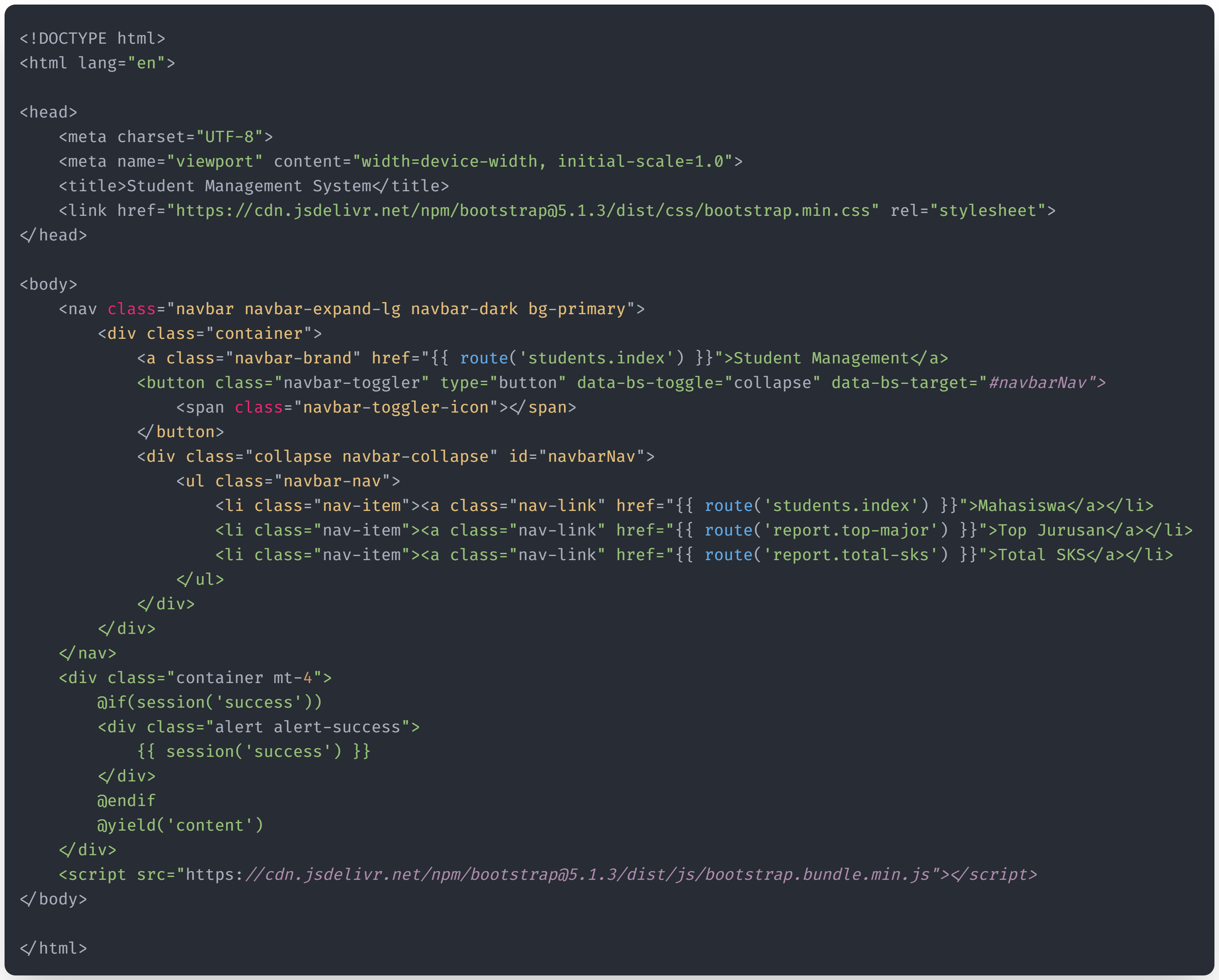 Layout utama view 2