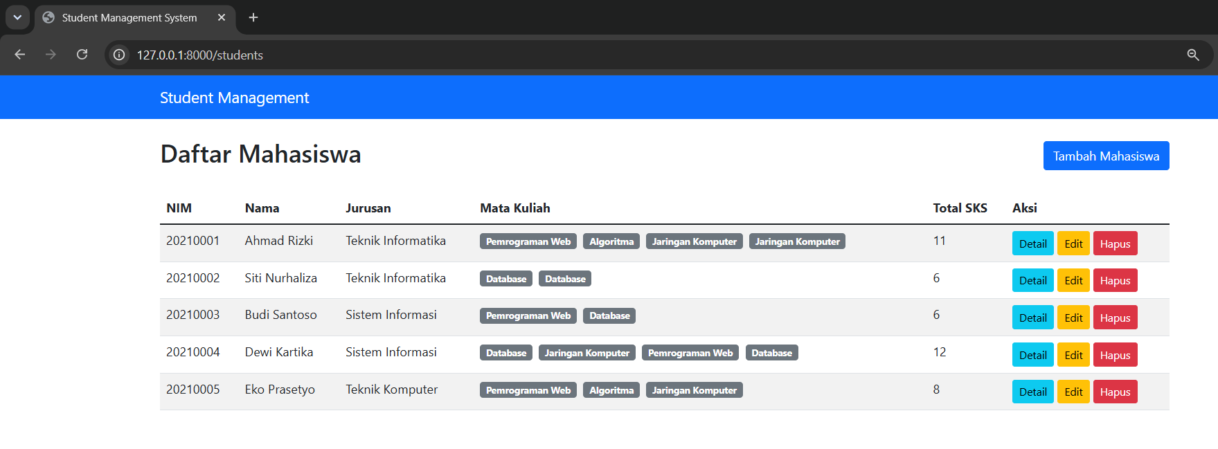Screenshot Output visual reference 1