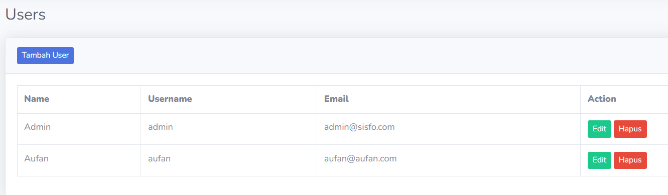 READ — List Users view 6