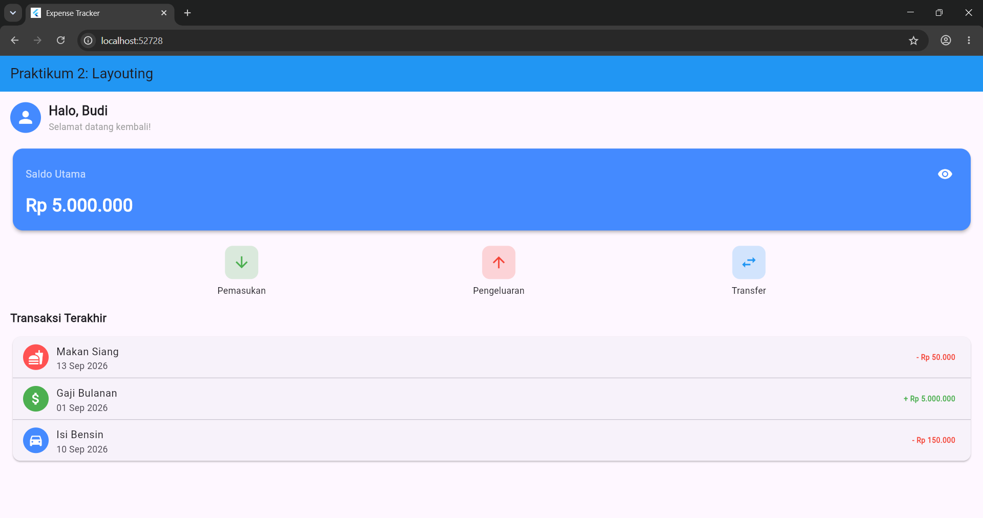 Langkah 4: Hasil Akhir - Mockup Dashboard view 3