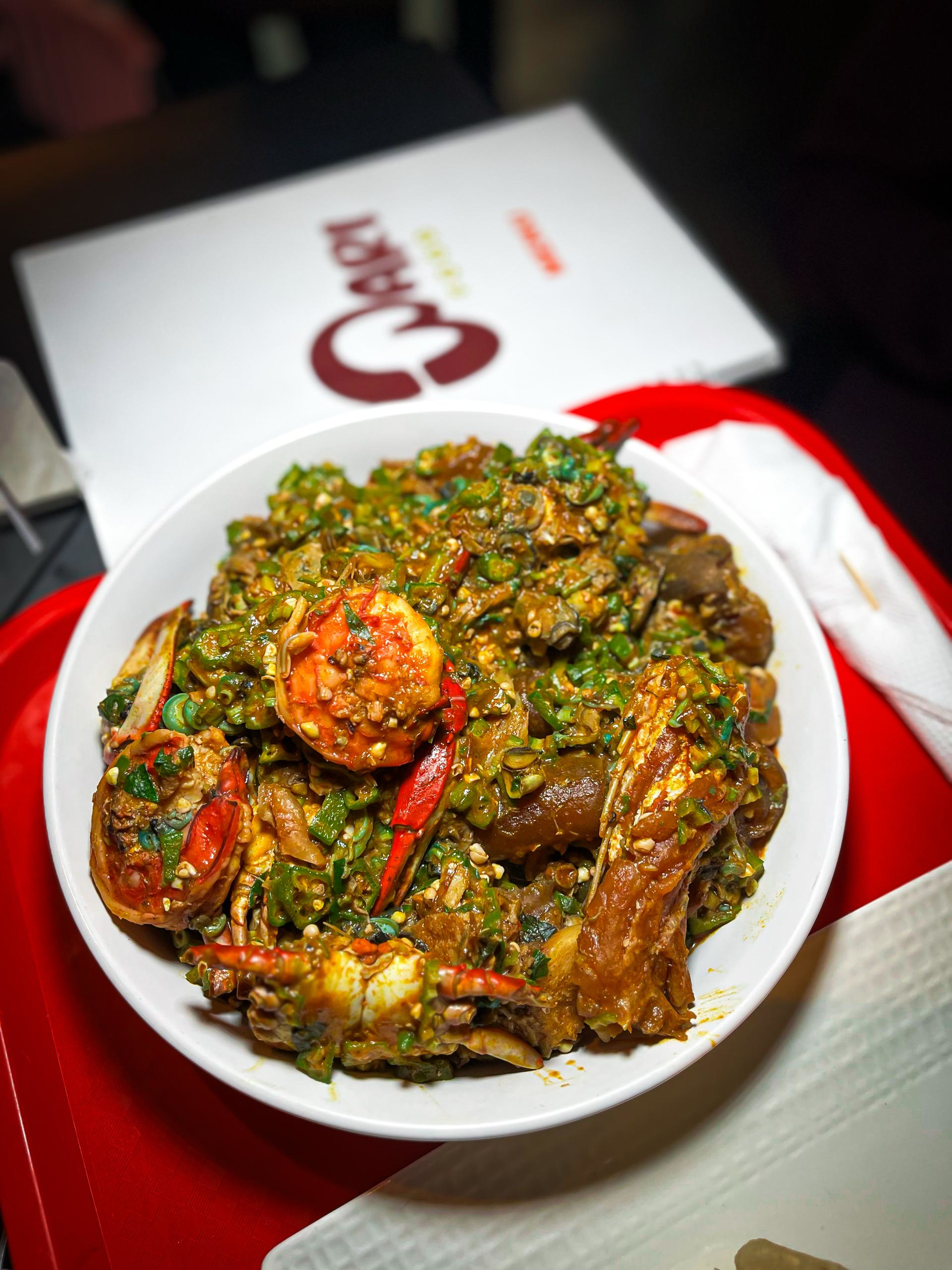 Seafood Okro & Swallow