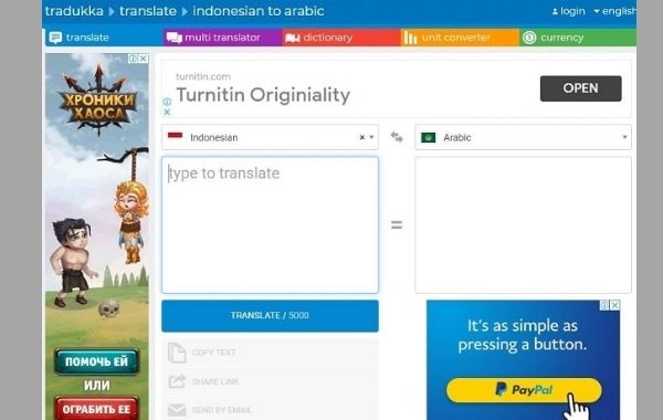 Situs translate online arab indonesia