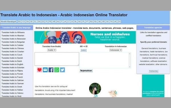 Situs translate online arab indonesia