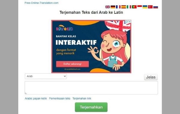 Situs translate online arab indonesia