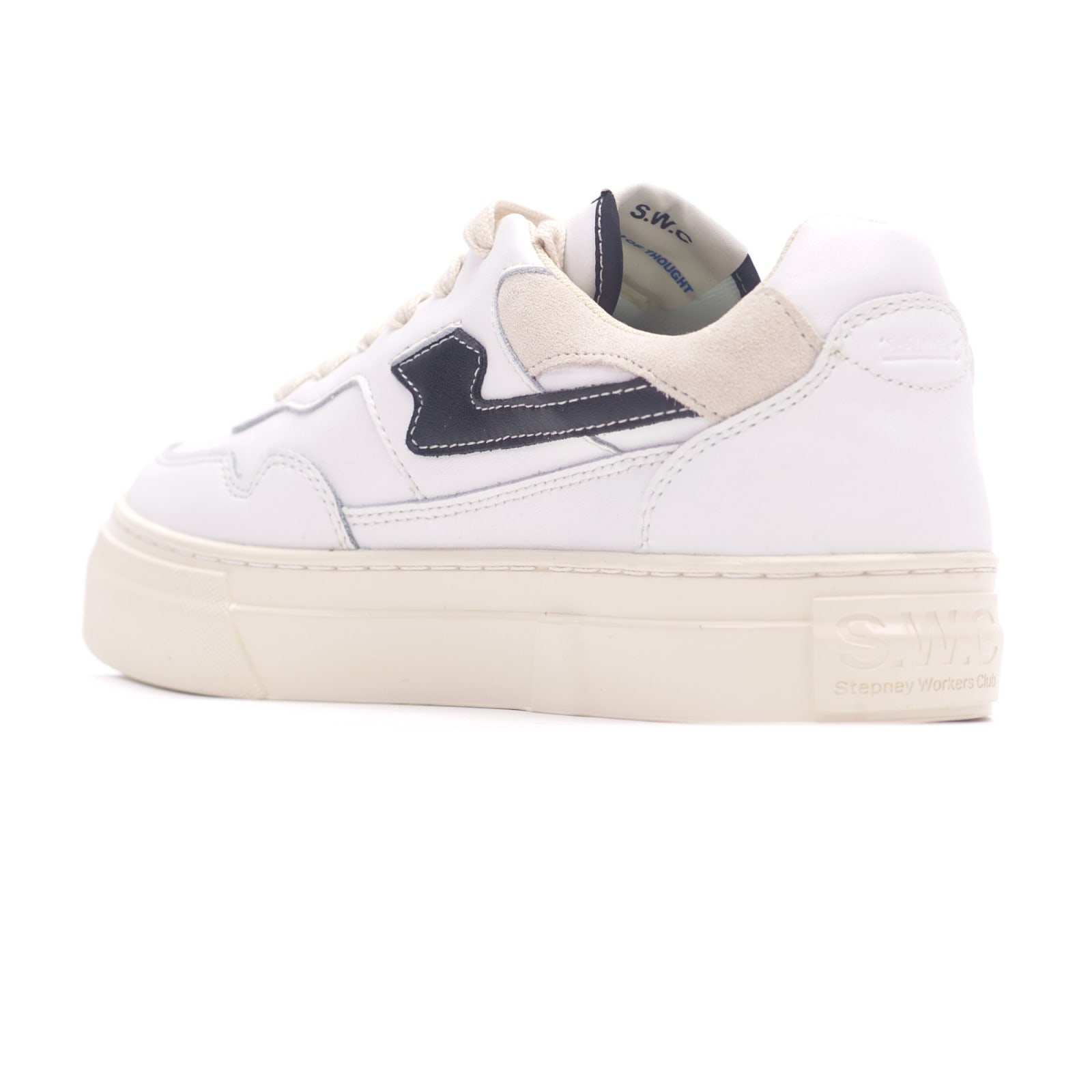 Stepney Workers Club PEARL S-STRIKE LEATHER WHITE-BLACK — նկար 4