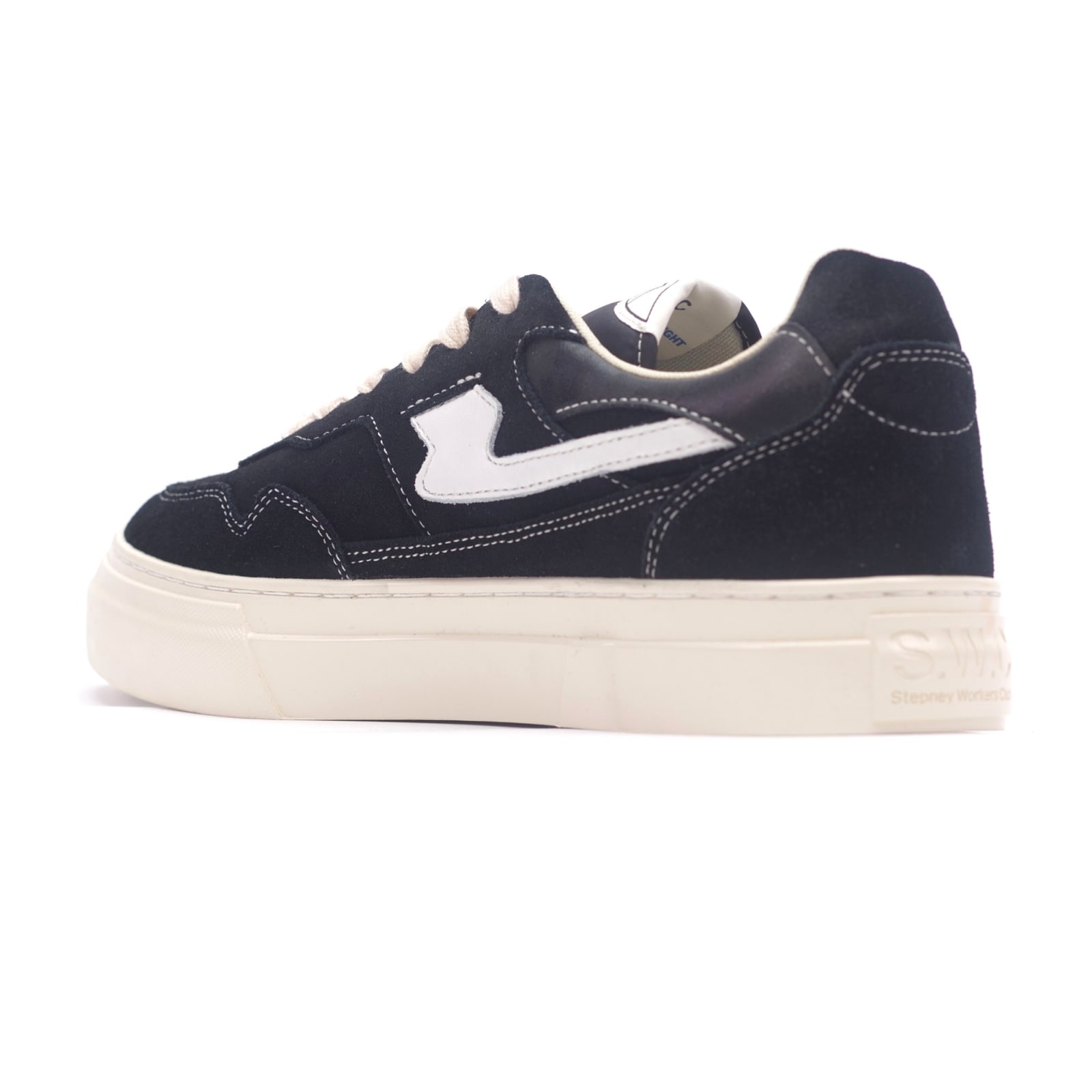 Stepney Workers Club PEARL S-STRIKE SUEDE BLACK-WHITE — նկար 4