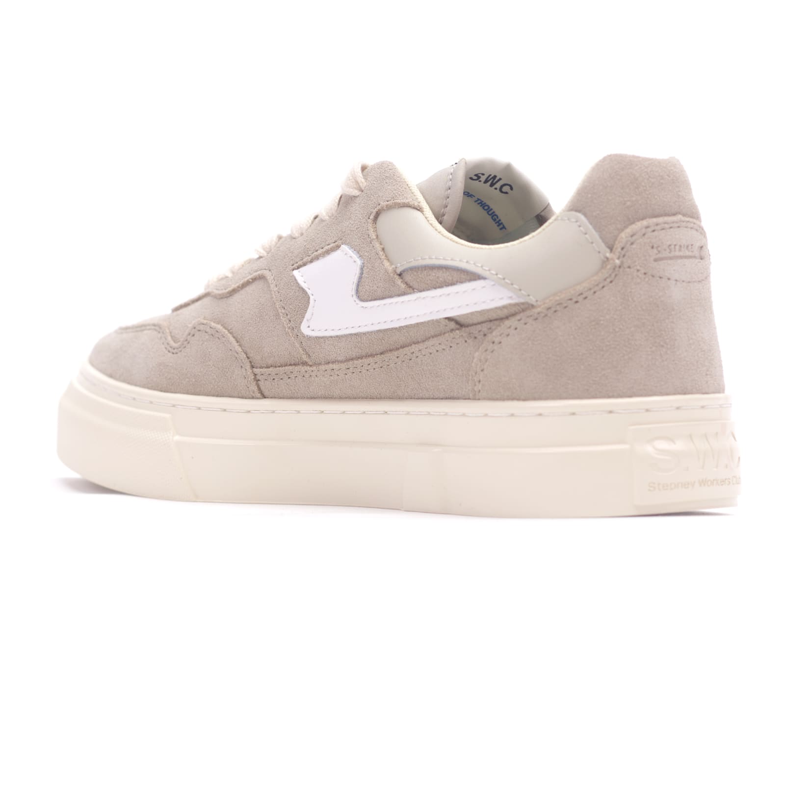 Stepney Workers Club PEARL S-STRIKE SUEDE LIGHT GREY-WHITE — նկար 4