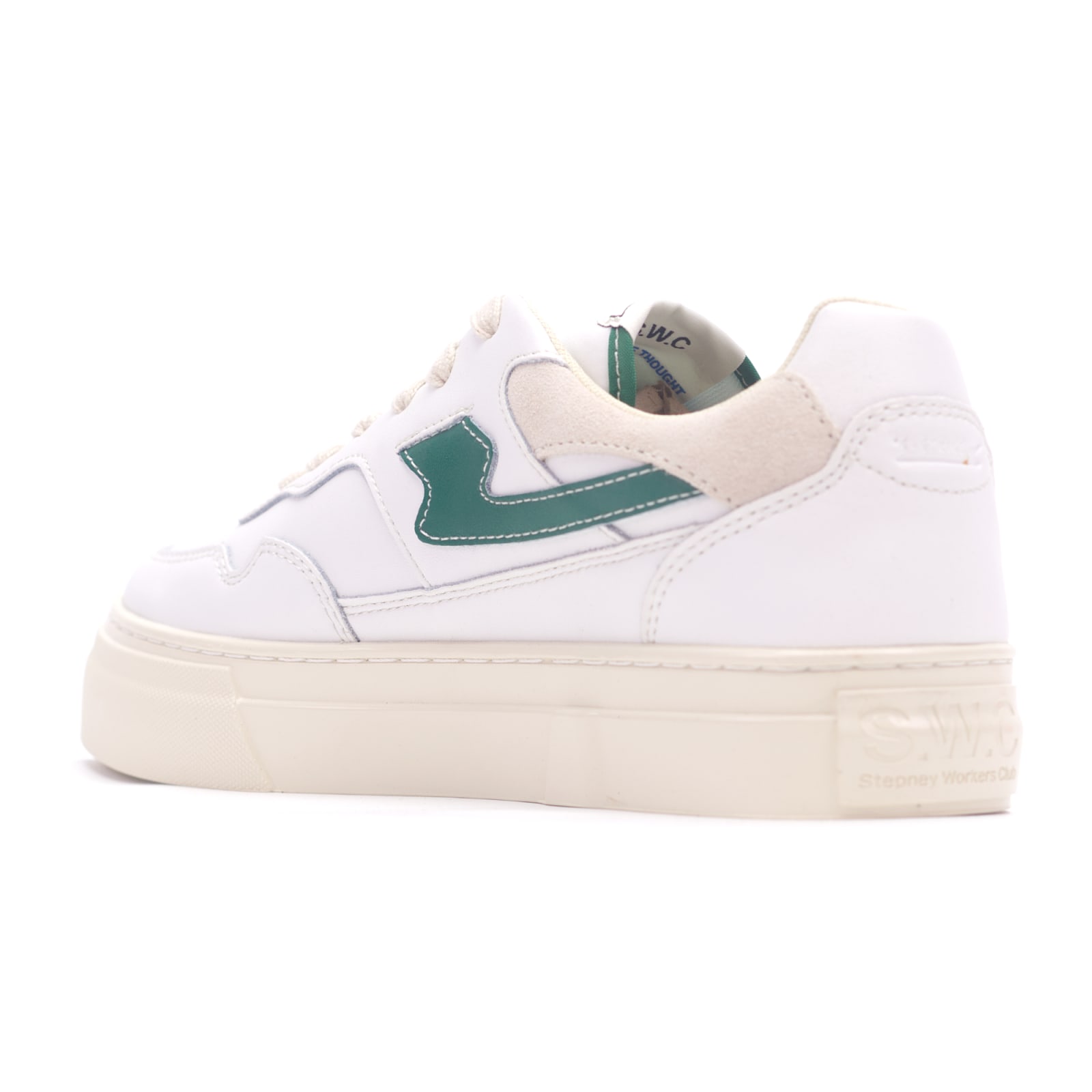 Stepney Workers Club PEARL S-STRIKE LEATHER WHITE-GREEN — նկար 4