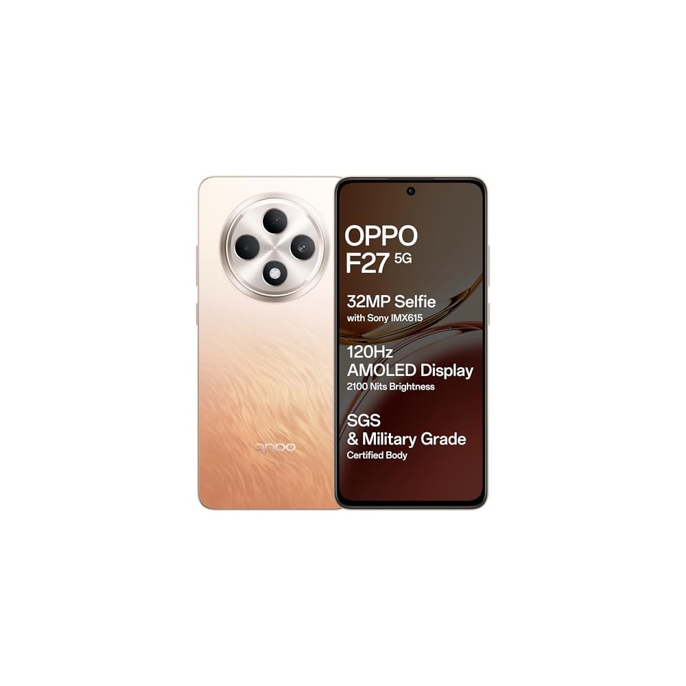 OPPO F27 5G — Dimensity 6300, 8 GB / 128 GB, 6.67" AMOLED 120 Hz, 5000 mAh