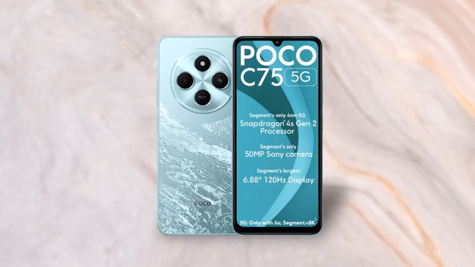 POCO C75 5G — Snapdragon 4s Gen 2, 4 GB / 128 GB, 6.88" 120 Hz, 5G