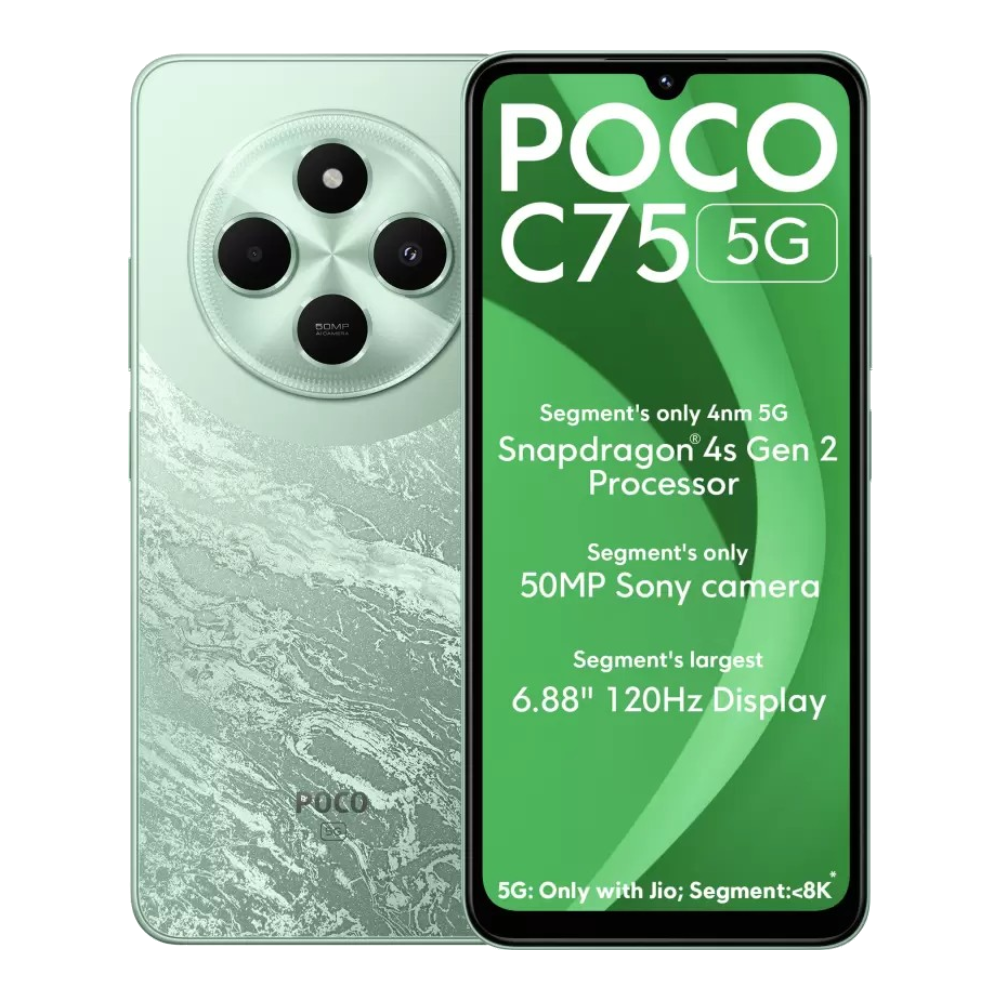POCO C75 5G — Snapdragon 4s Gen 2, 4 GB / 64 GB, 6.88" 120 Hz, 5G