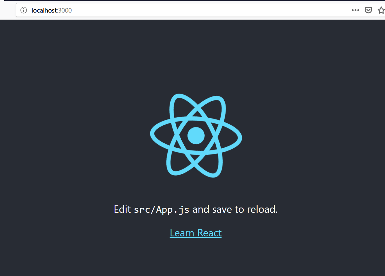 Default Create React App Application