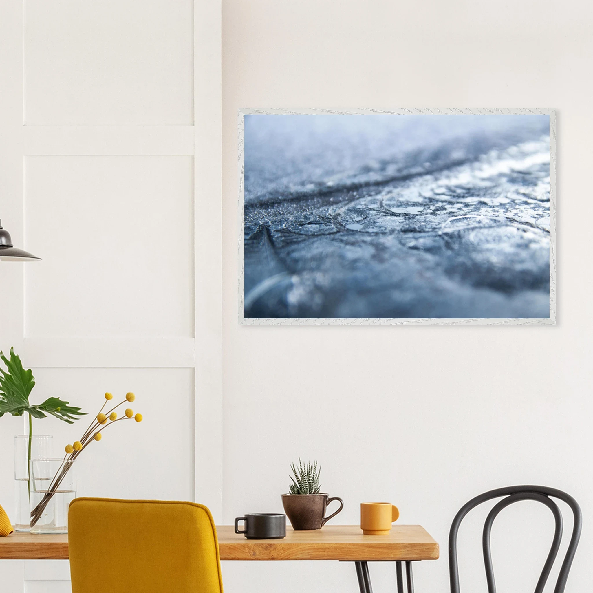 Miroir de glace – Photographie premium – Art déco abstrait Photo d\'art déco d\'artiste auteur encadré en bois premium chêne frêne papier épais premium FSC Miroir de glace – Photographie premium – Art déco abstrait Photo d\'art déco d\'artiste auteur encadré en bois premium chêne frêne papier épais premium FSC