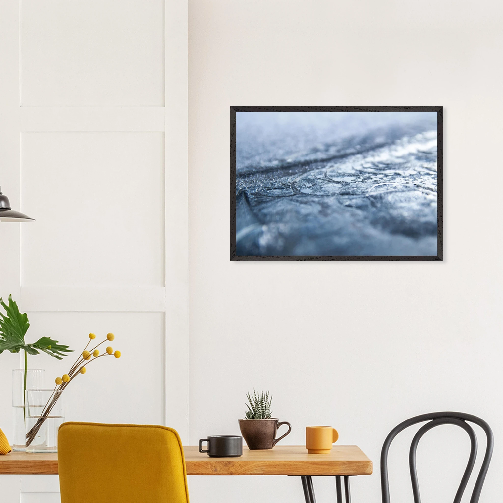 Miroir de glace – Photographie premium – Art déco abstrait Photo d\'art déco d\'artiste auteur encadré en bois premium chêne frêne papier épais premium FSC Miroir de glace – Photographie premium – Art déco abstrait Photo d\'art déco d\'artiste auteur encadré en bois premium chêne frêne papier épais premium FSC