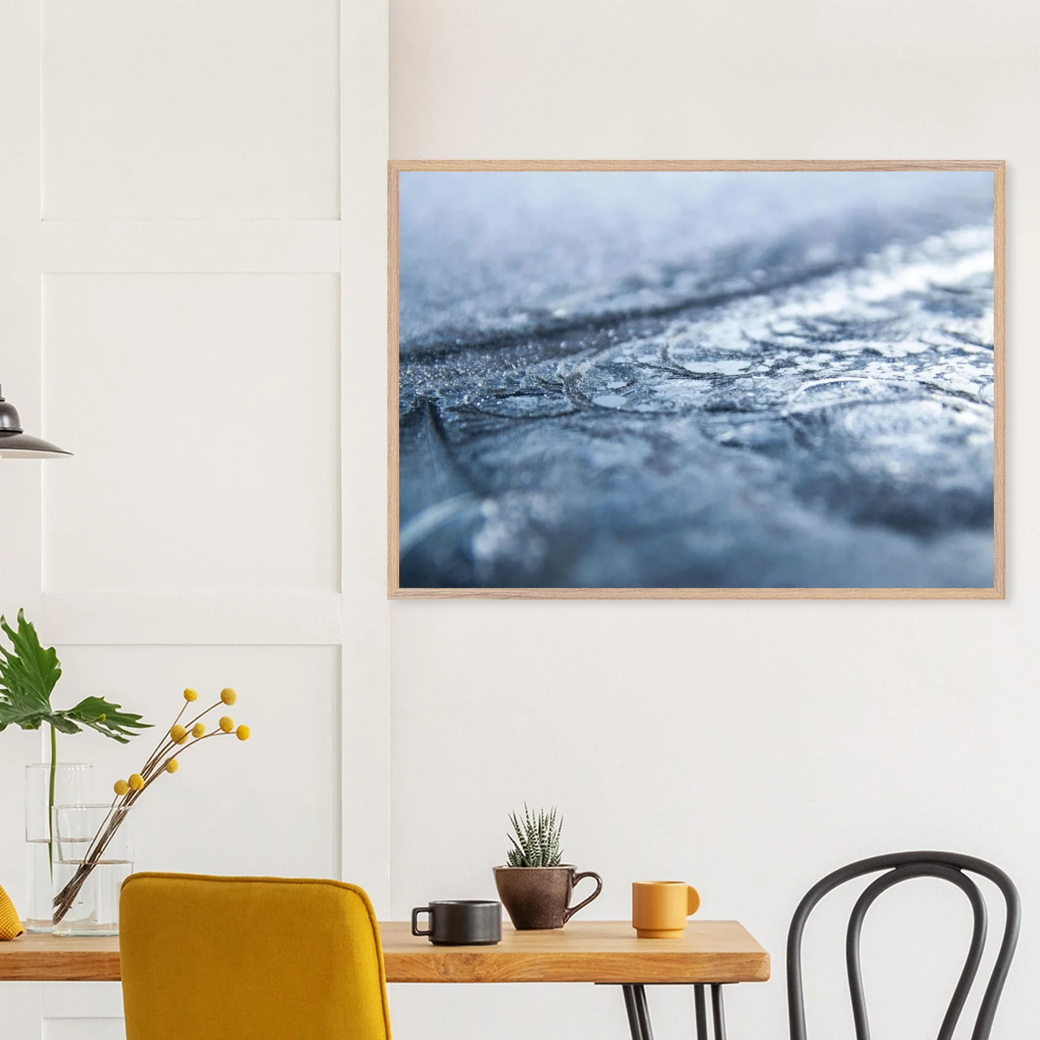 Miroir de glace – Photographie premium – Art déco abstrait Photo d\'art déco d\'artiste auteur encadré en bois premium chêne frêne papier épais premium FSC Miroir de glace – Photographie premium – Art déco abstrait Photo d\'art déco d\'artiste auteur encadré en bois premium chêne frêne papier épais premium FSC