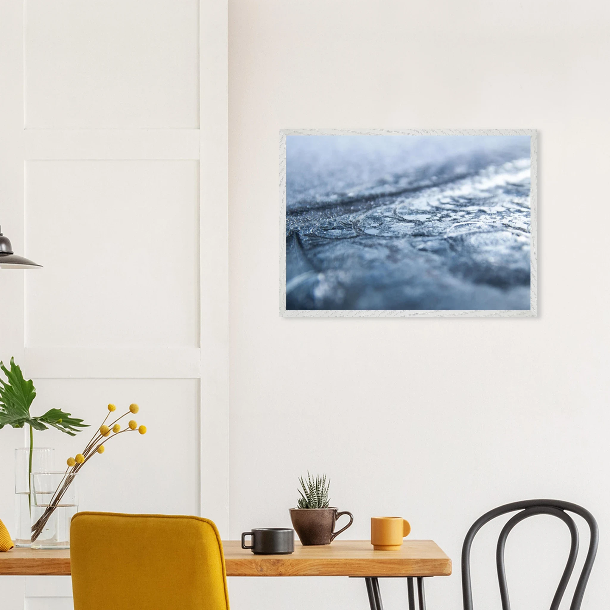 Miroir de glace – Photographie premium – Art déco abstrait Photo d\'art déco d\'artiste auteur encadré en bois premium chêne frêne papier épais premium FSC Miroir de glace – Photographie premium – Art déco abstrait Photo d\'art déco d\'artiste auteur encadré en bois premium chêne frêne papier épais premium FSC