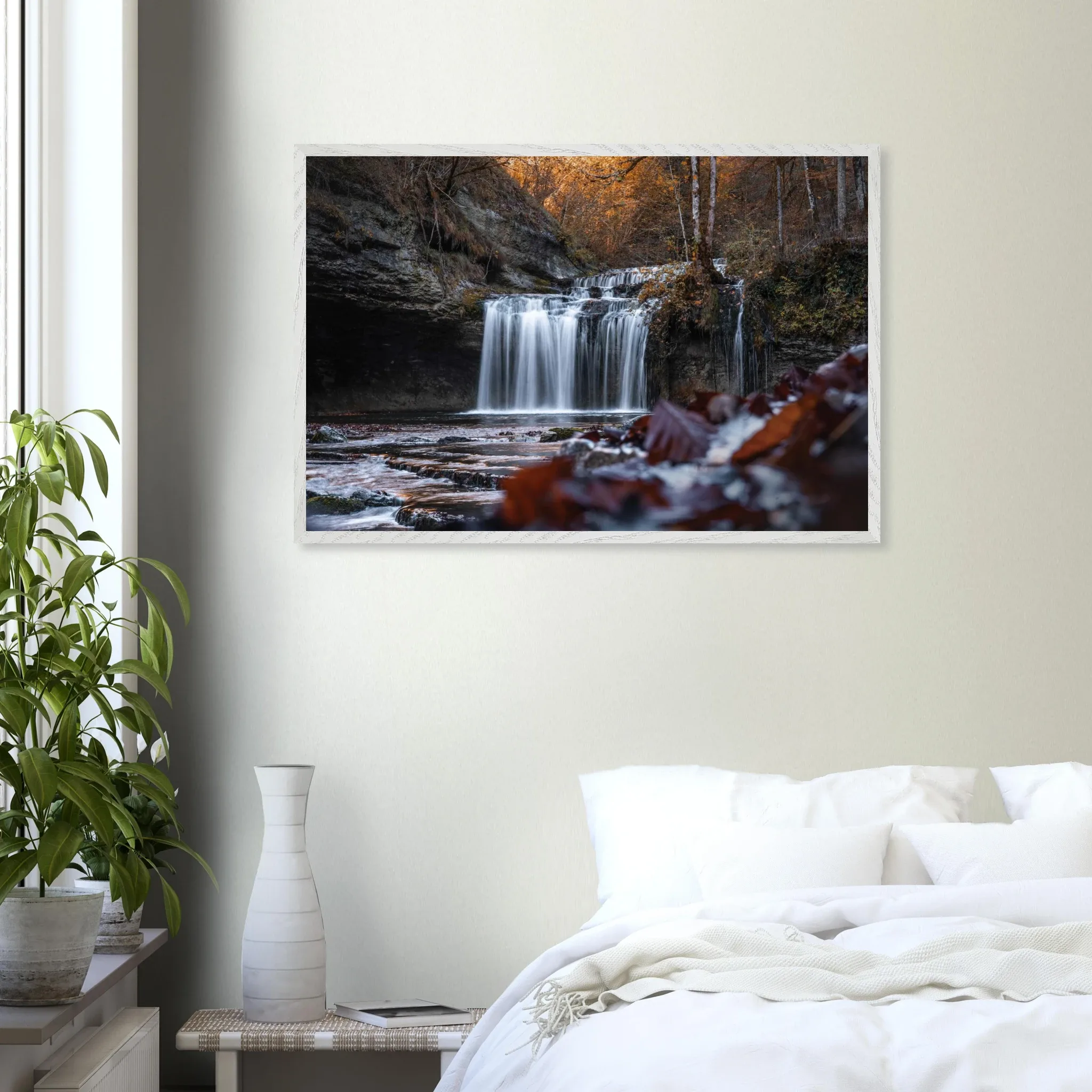 « Aux chutes d’automne » – Photographies en éditions limitées Photo d\'art déco d\'artiste auteur encadré en bois premium chêne frêne papier épais premium FSC « Aux chutes d’automne » – Photographies en éditions limitées Photo d\'art déco d\'artiste auteur encadré en bois premium chêne frêne papier épais premium FSC