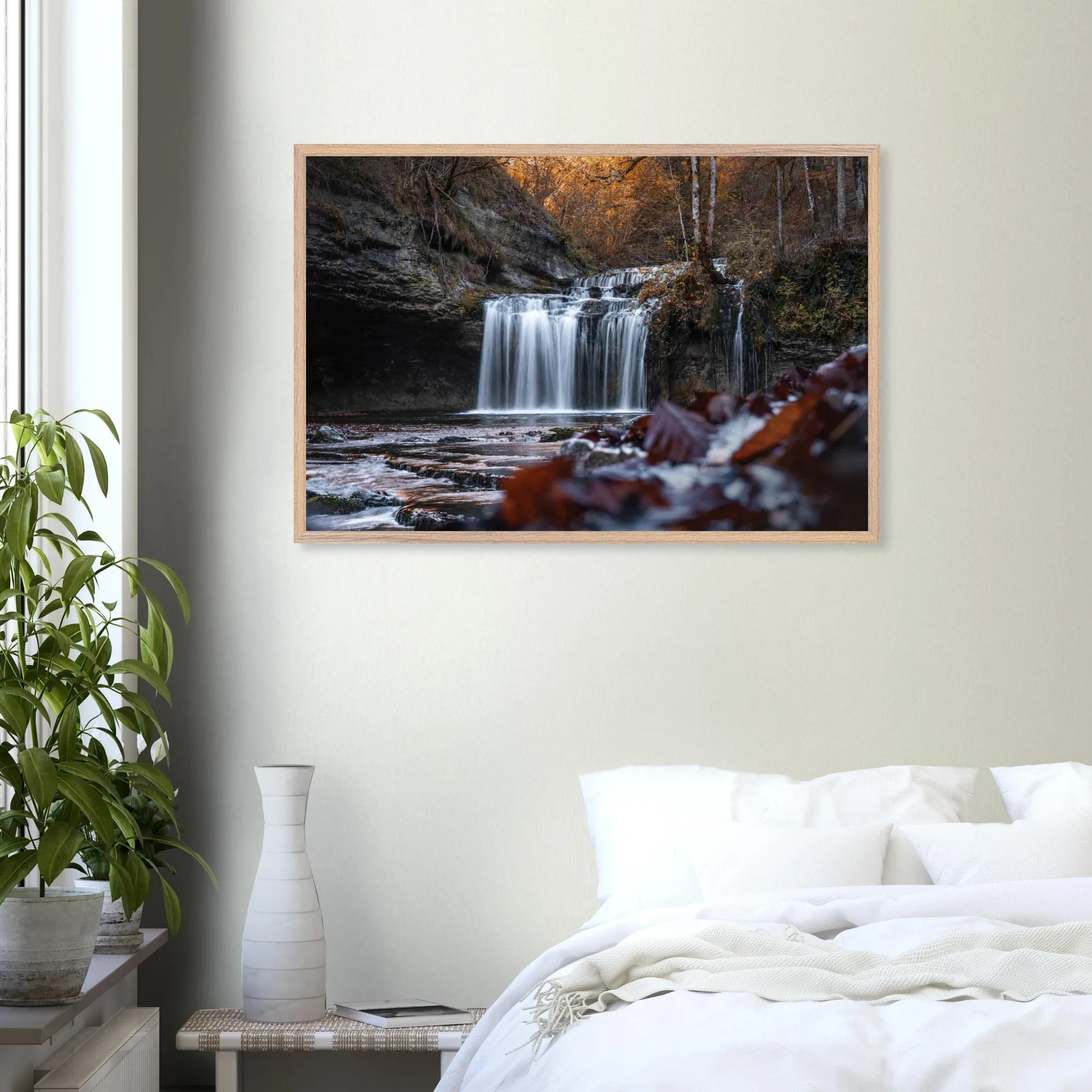 « Aux chutes d’automne » – Photographies en éditions limitées Photo d\'art déco d\'artiste auteur encadré en bois premium chêne frêne papier épais premium FSC « Aux chutes d’automne » – Photographies en éditions limitées Photo d\'art déco d\'artiste auteur encadré en bois premium chêne frêne papier épais premium FSC