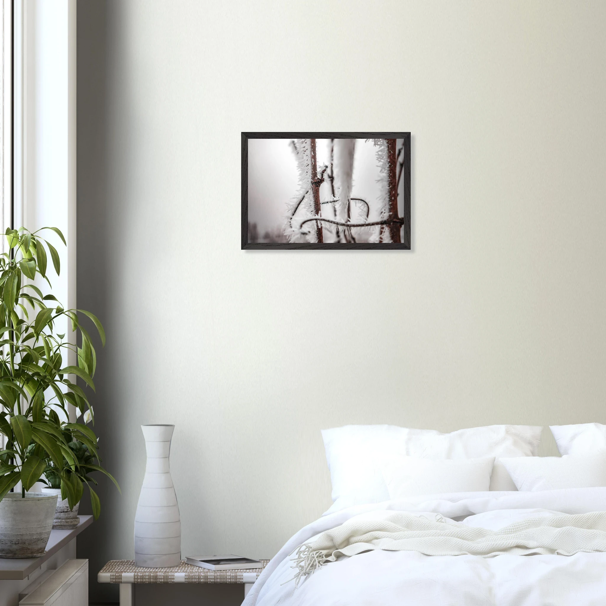 Les vents de l’hiver – Photographie de la vigne gelé – Art déco Photo d\'art déco d\'artiste auteur encadré en bois premium chêne frêne papier épais premium FSC Les vents de l’hiver – Photographie de la vigne gelé – Art déco Photo d\'art déco d\'artiste auteur encadré en bois premium chêne frêne papier épais premium FSC