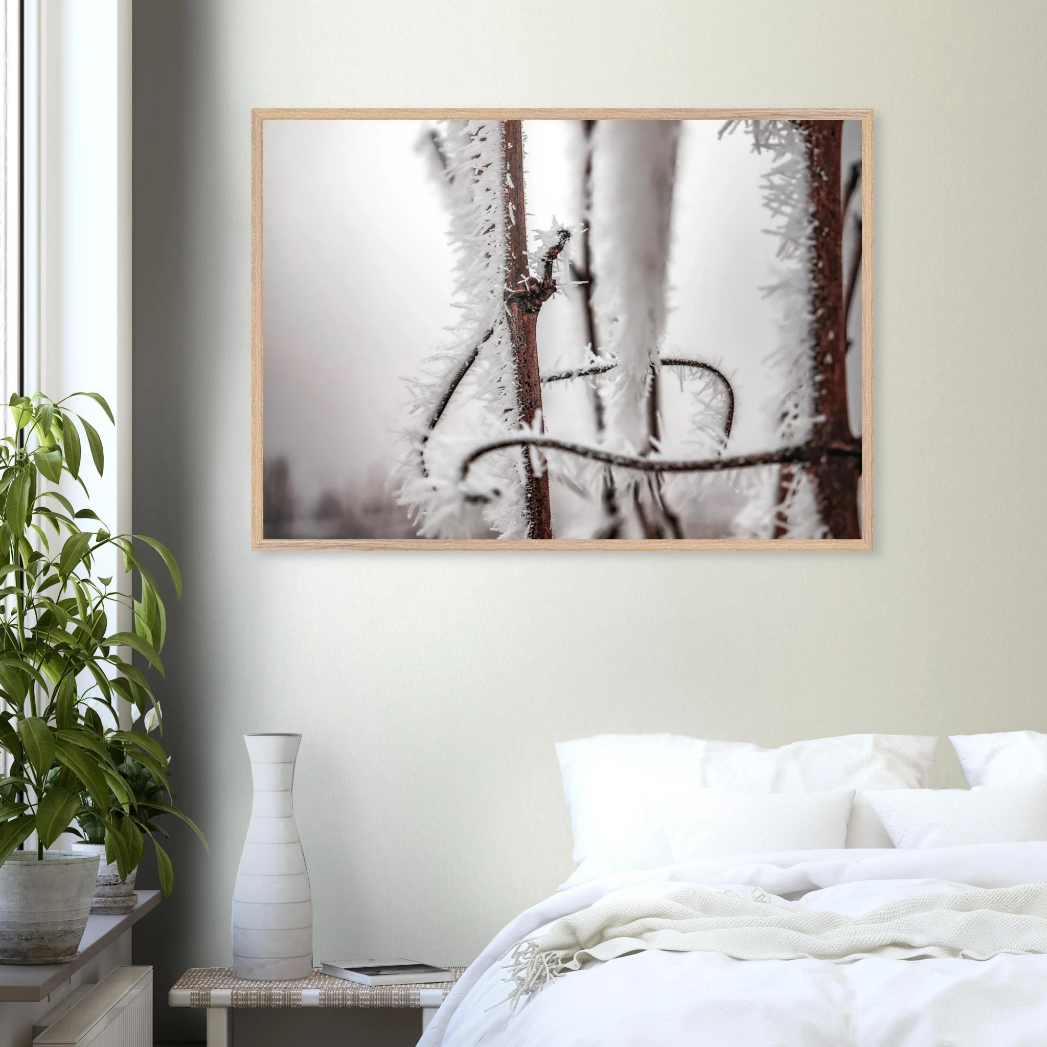 Les vents de l’hiver – Photographie de la vigne gelé – Art déco Photo d\'art déco d\'artiste auteur encadré en bois premium chêne frêne papier épais premium FSC Les vents de l’hiver – Photographie de la vigne gelé – Art déco Photo d\'art déco d\'artiste auteur encadré en bois premium chêne frêne papier épais premium FSC