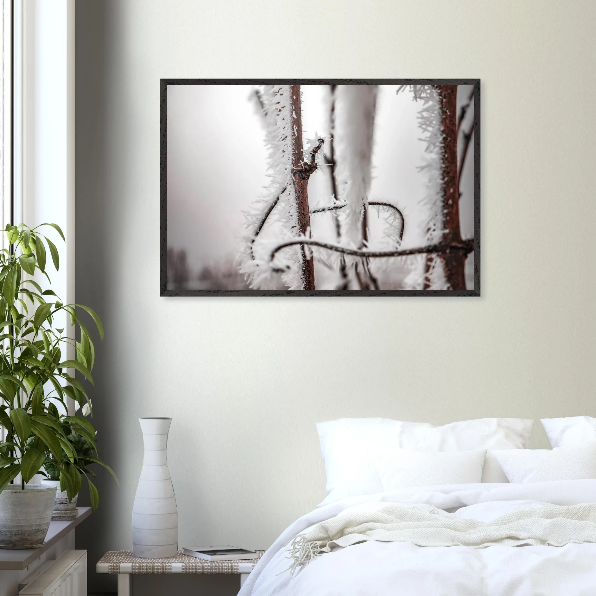 Les vents de l’hiver – Photographie de la vigne gelé – Art déco Photo d\'art déco d\'artiste auteur encadré en bois premium chêne frêne papier épais premium FSC Les vents de l’hiver – Photographie de la vigne gelé – Art déco Photo d\'art déco d\'artiste auteur encadré en bois premium chêne frêne papier épais premium FSC