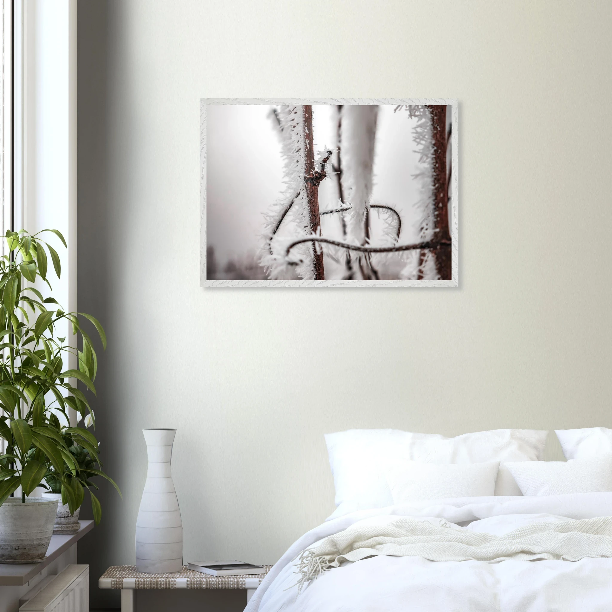 Les vents de l’hiver – Photographie de la vigne gelé – Art déco Photo d\'art déco d\'artiste auteur encadré en bois premium chêne frêne papier épais premium FSC Les vents de l’hiver – Photographie de la vigne gelé – Art déco Photo d\'art déco d\'artiste auteur encadré en bois premium chêne frêne papier épais premium FSC