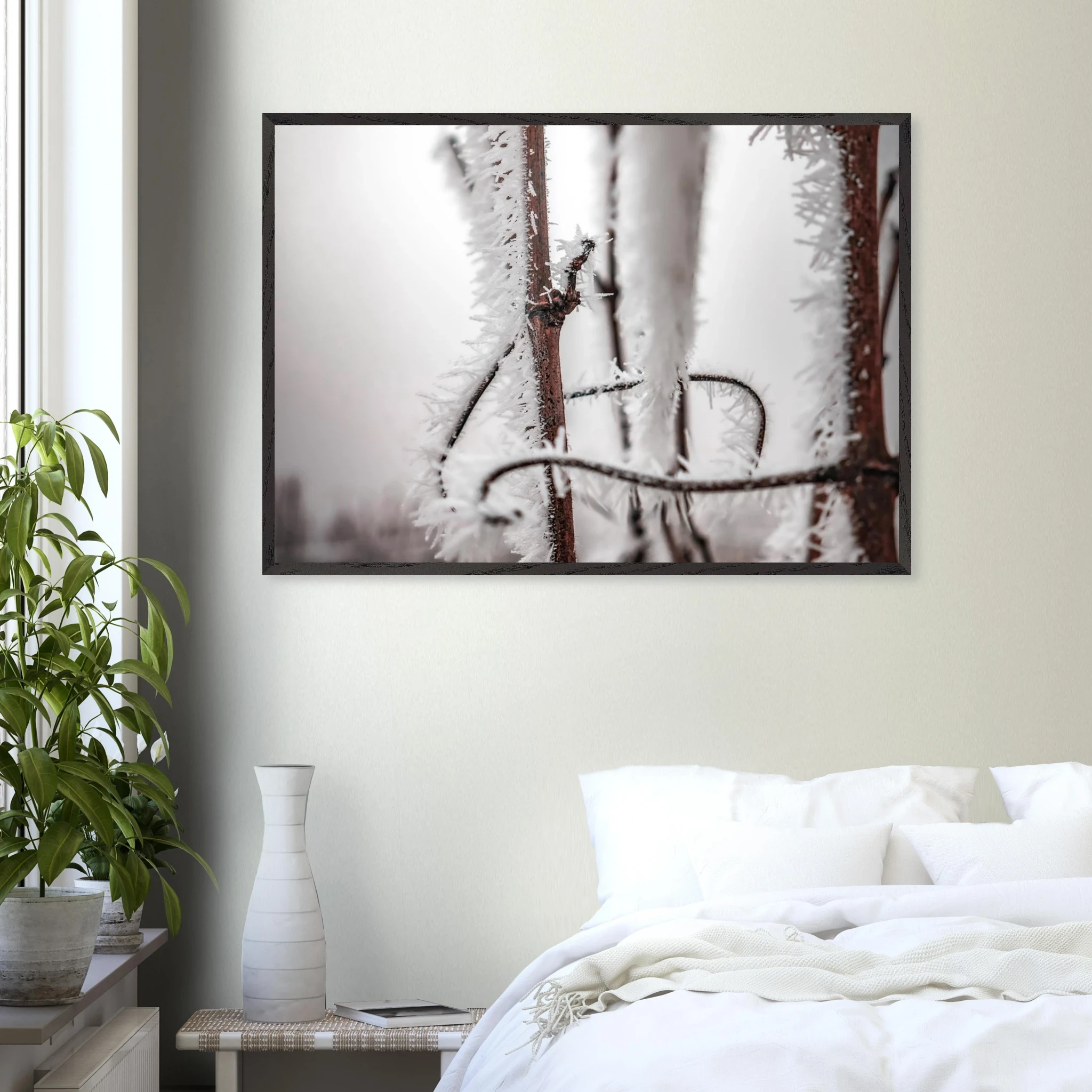 Les vents de l’hiver – Photographie de la vigne gelé – Art déco Photo d\'art déco d\'artiste auteur encadré en bois premium chêne frêne papier épais premium FSC Les vents de l’hiver – Photographie de la vigne gelé – Art déco Photo d\'art déco d\'artiste auteur encadré en bois premium chêne frêne papier épais premium FSC