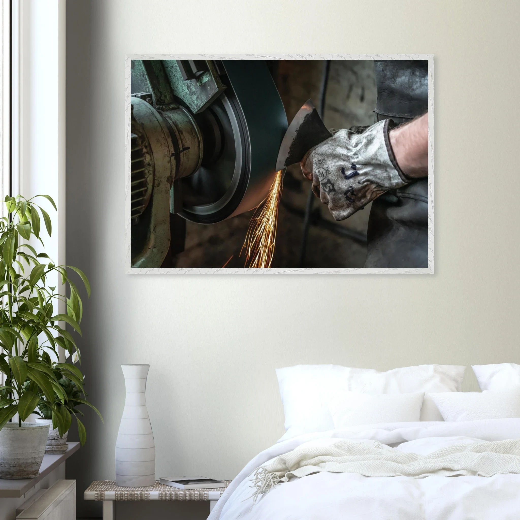 « Les étincelles du labeur » – Photographie d’atelier – Photo Art déco Photo d\'art déco d\'artiste auteur encadré en bois premium chêne frêne papier épais premium FSC « Les étincelles du labeur » – Photographie d’atelier – Photo Art déco Photo d\'art déco d\'artiste auteur encadré en bois premium chêne frêne papier épais premium FSC