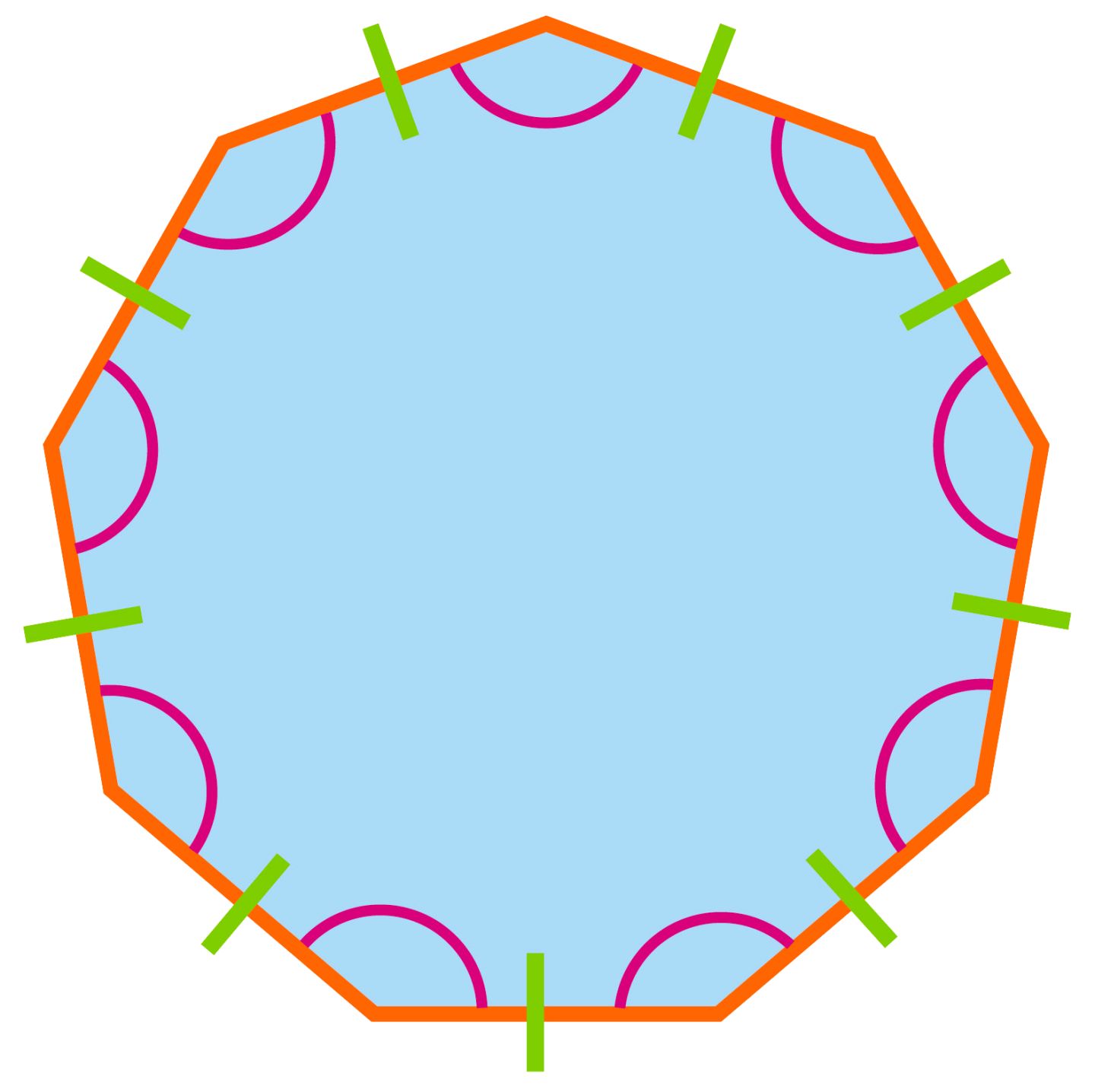 Nonagon, 2D Shape and Space, Maths