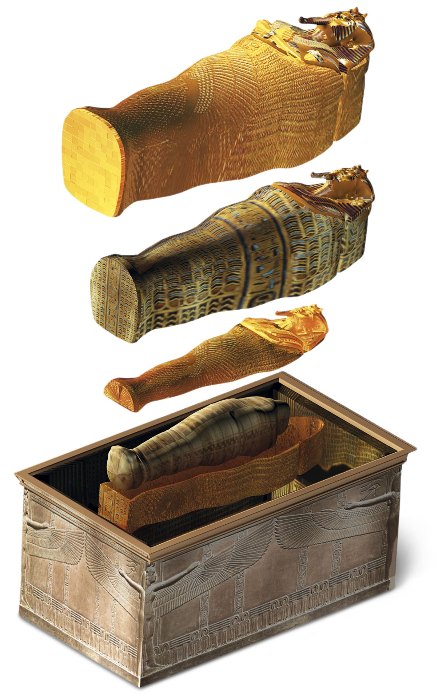 gold egyptian mummies gold