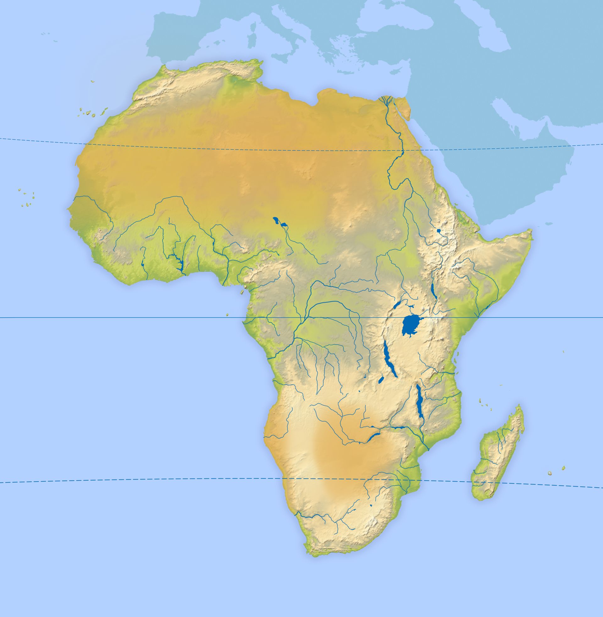 African Continent Map