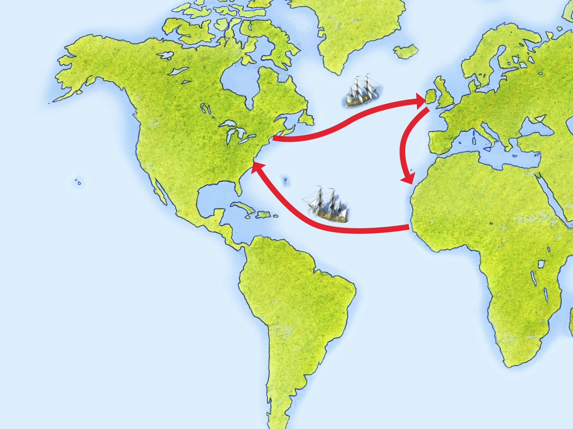 Transatlantic Slave Trade Routes Map